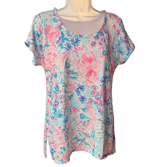 Lilly Pulitzer Inara Gypsea Linen Top Size S - Picture 1 of 11